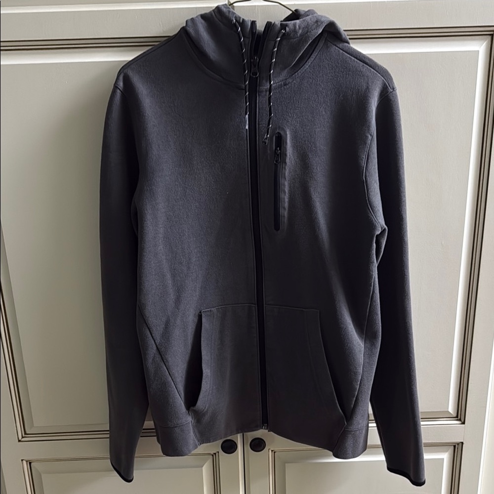 Men's Gray full-zip hooded jacket